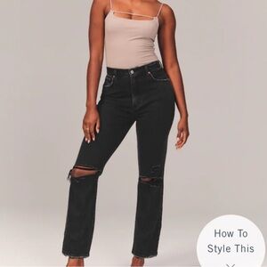 Abercrombie & Fitch The Ankle Straight Ultra High Rise Curve Love